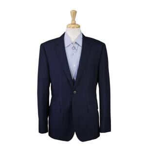 Hugo Boss Current Navy Woven Wool 2-Btn Blazer Jacket 40R
